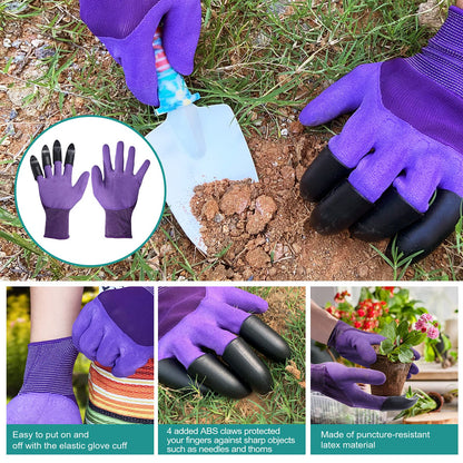 Tbltaca Garden Tool Set, Stainless Steel Heavy Duty Gardening Tools 30 PCS w/Floral Print, Trowel Rake Weeder Pruner Shears Sprayer Digging Claw Gloves, Ideal Gardening Set for Women