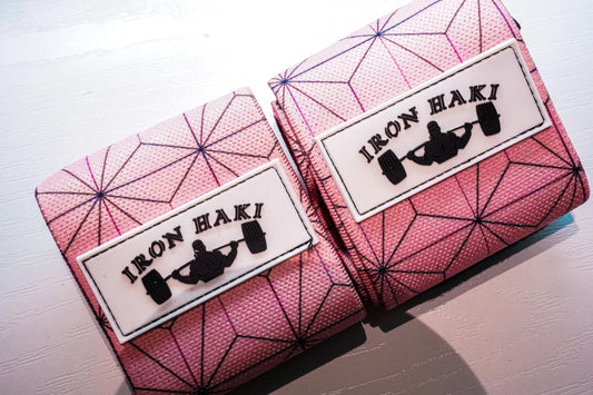 Generic Anime Wrist Wraps Ideal for Weightlifting, Powerlifting, and CrossFit. One Size Fits All. Premium Wrist Support for Gym Workouts (Pink Nez), Black