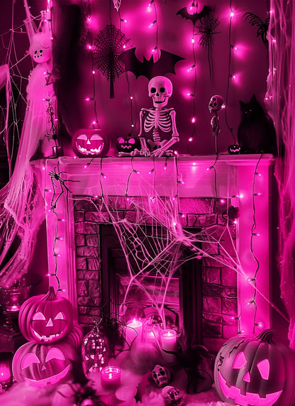 Purple Halloween Mini Lights, 50 Count 13 Feet Incandescent Bulb Mini String Lights, Connectable Halloween Light for Haunted House Ghost Party Holiday Window Indoor Outdoor Decoration, Purple