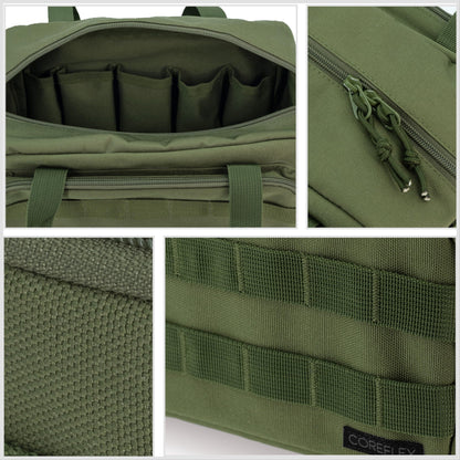 Coreflex 12-Inch Heavy Duty Tool Bag - Tactical, Gear, Range, EDC, Multi-Purpose Work Bag for Mechanics, Electricians, Carpenters, Builders, Plumbers (Olive Green)