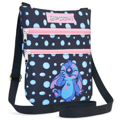 Disney Stitch Crossbody Bags for Women Teenagers Girls Purse Shoulder Bag for Shopping Vacation Stitch Gifts for Girls (Black)