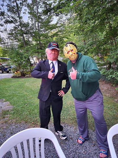 LEKA NEIL Realistic Celebrity for Donald Trumps Masks Latex Mask Costume for Adults American Campaigner Mask Great Halloween Costume Accessory Adult size Orange