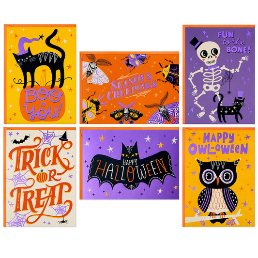 Hallmark Halloween Cards Assortment, Season's Creepings (24 Cards with Envelopes)
