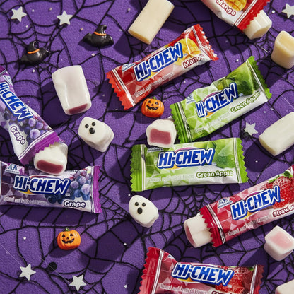 HI-CHEW Assorted Bulk Candy Bag, Green Apple Strawberry Mango Grape, Soft & Chewy Candy 2.2lb - 185+ Pieces Individually Wrapped - Made with Immensely Juicy Fruity Flavors