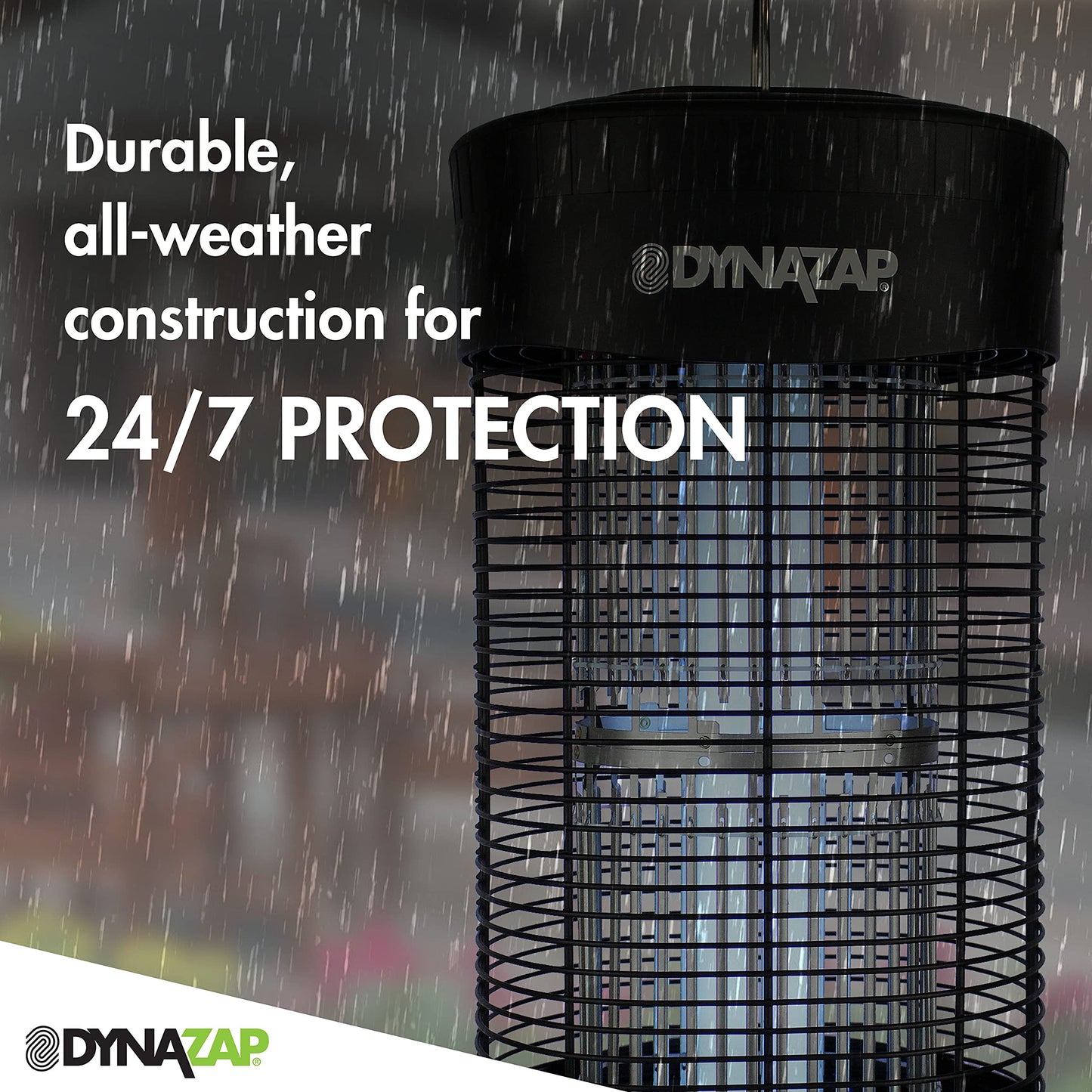 DynaZap DZ30200SR Outdoor Electronic Bug Zapper and Flying Insect Killer - All Weather Electric Mosquito Zapper Protects up to 1 Acre