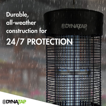 DynaZap DZ30200SR Outdoor Electronic Bug Zapper and Flying Insect Killer - All Weather Electric Mosquito Zapper Protects up to 1 Acre