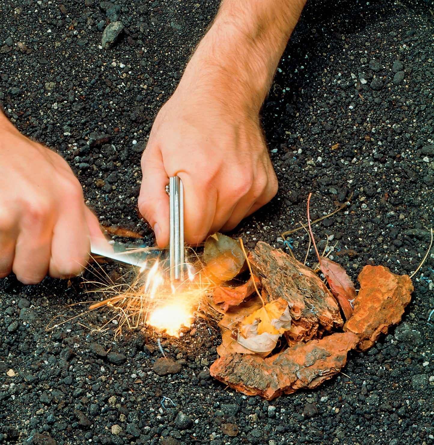 Coghlan's Magnesium Fire Starter - Portable Waterproof Survival Tool for Camping, Hiking, Bushcraft, and Emergency Preparedness – Durable and Reliable Outdoor Firestarter with Built-in Flint