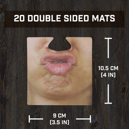 Gentlemans Club Face Drink Coasters - 20 Hilarious Double Sided Drink Coasters (40 Fun Faces)