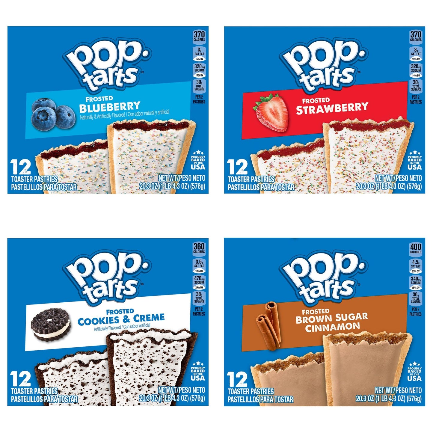 Pop-Tarts Toaster Pastries, Breakfast Foods, Kids Snacks, Variety Pack (60 Pop-Tarts)