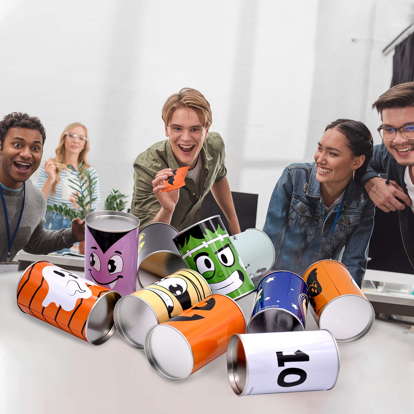 JOYIN 13 Pcs Halloween Carnival Can Bean Bag Toss Games for Kids & Adults Trick or Treat Decoration, Home Decor Party Favors Supplies, Homeschooling Backyard Game