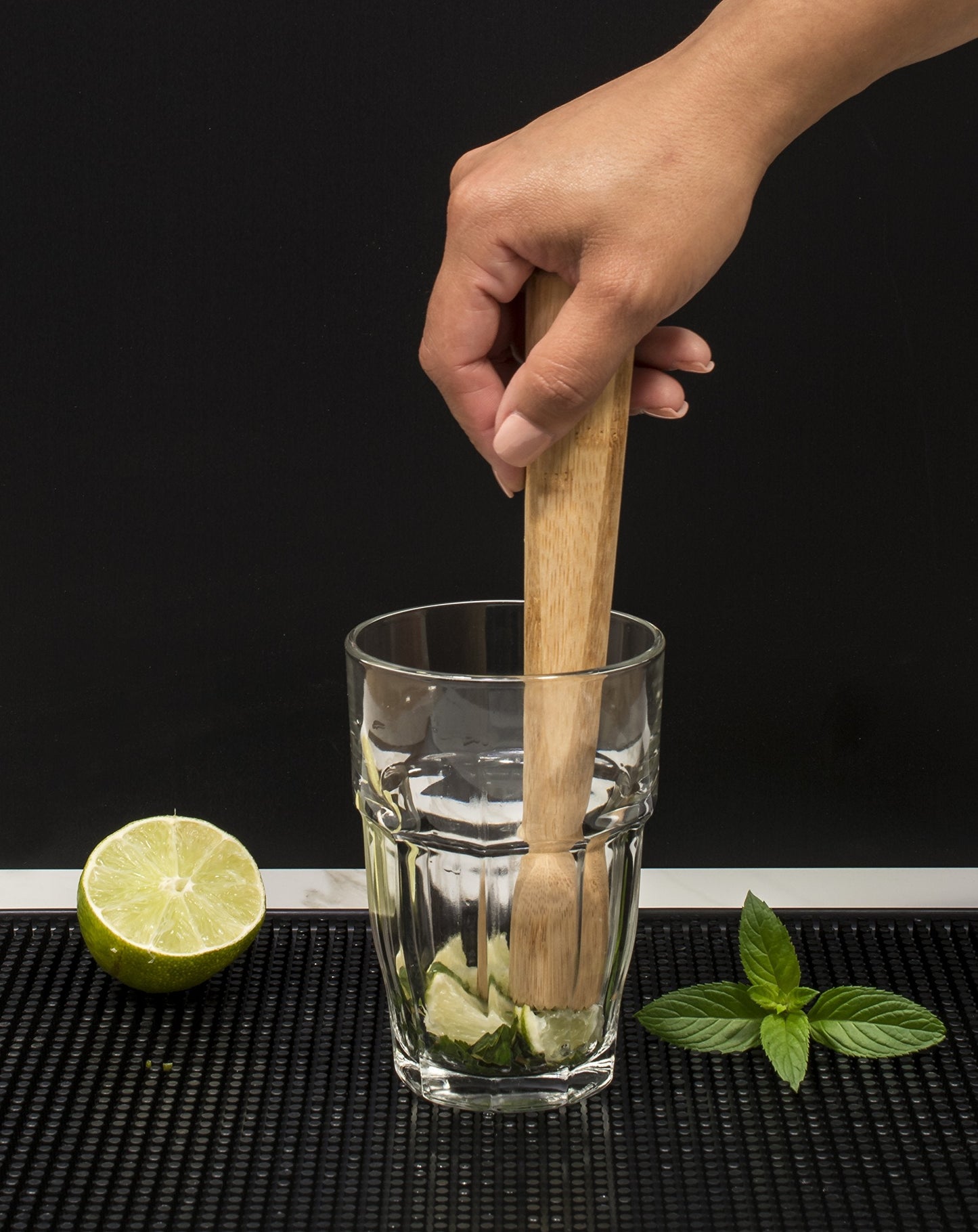 HIC Kitchen Bar Muddler, Natural Bamboo