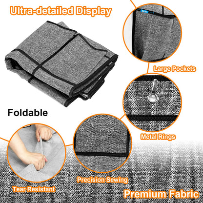 homyfort Over the Door Shoe Organizer, Hanging Shoe Rack Storage Holder with 24 Large Pockets for Closet Door, Men Women Kids Shoes, Cruise (Black)