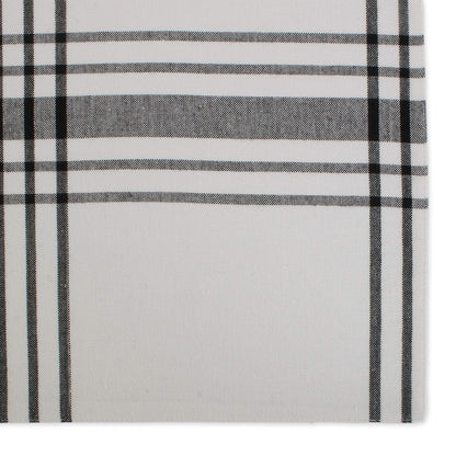 DII Home Sweet Farmhouse Plaid Tabletop Collection, Placemat Set, 13x19, French Stripe, Black
