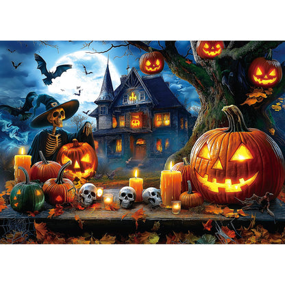 1000 Piece Puzzles for Adults Clearance, Ancient Castle Ghost Magic Tree for Adults, Hard Challenge Art Jigsaw Puzzles, for Gifts Birthday Party Games Family, 27.5 * 19.7 inch Dust Free Puzzle