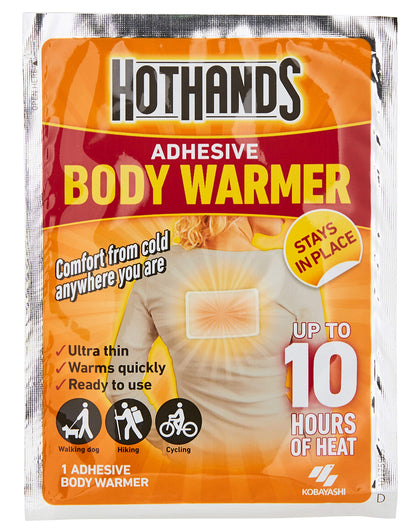 HOTHANDS Adhesive Body Air Activated Warmer Up to 10 Hours of Heat, 5 Count (Pack of 1)