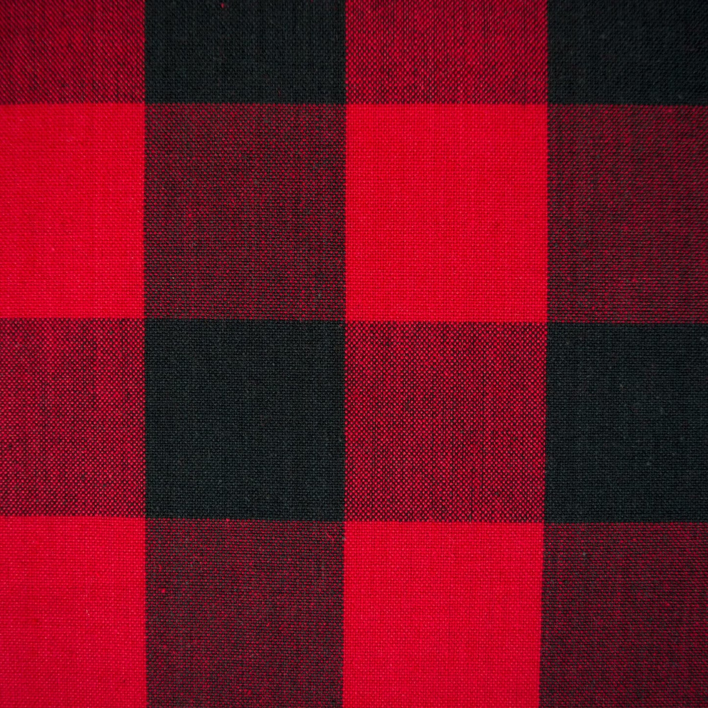 DII 100% Cotton, Machine Washable, Dinner, Summer & Picnic Tablecloth, 52 X 52, Red & Black Buffalo Check, Seats 4 People