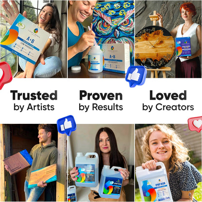 CRAFT RESIN 51 Oz Crystal Clear Deep Pour Epoxy Resin Kit - Food Safe & UV Resistant Best for DIY, Art, River Table, Wood, Flower, Mold Casting Resin Epoxy Kit - for Beginners & Pros