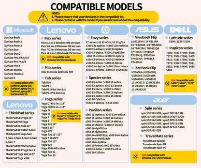 LAZARITE M Pen Grey, Active Stylus for Microsoft Surface, Lenovo Yoga 7i/9i, Flex 5, Hp Envy x360/Pavilion x360/Spectre x360, Stylus Pen with 4096 Pressure Sensitivity, Palm Rejection, Tilt Support