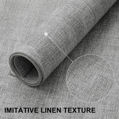 homing Faux Leather Heat Resistant Placemats Set of 6 – Waterproof Wipeable Dining PU Place Mats for Indoor & Outdoor, Easy to Clean - Light Grey