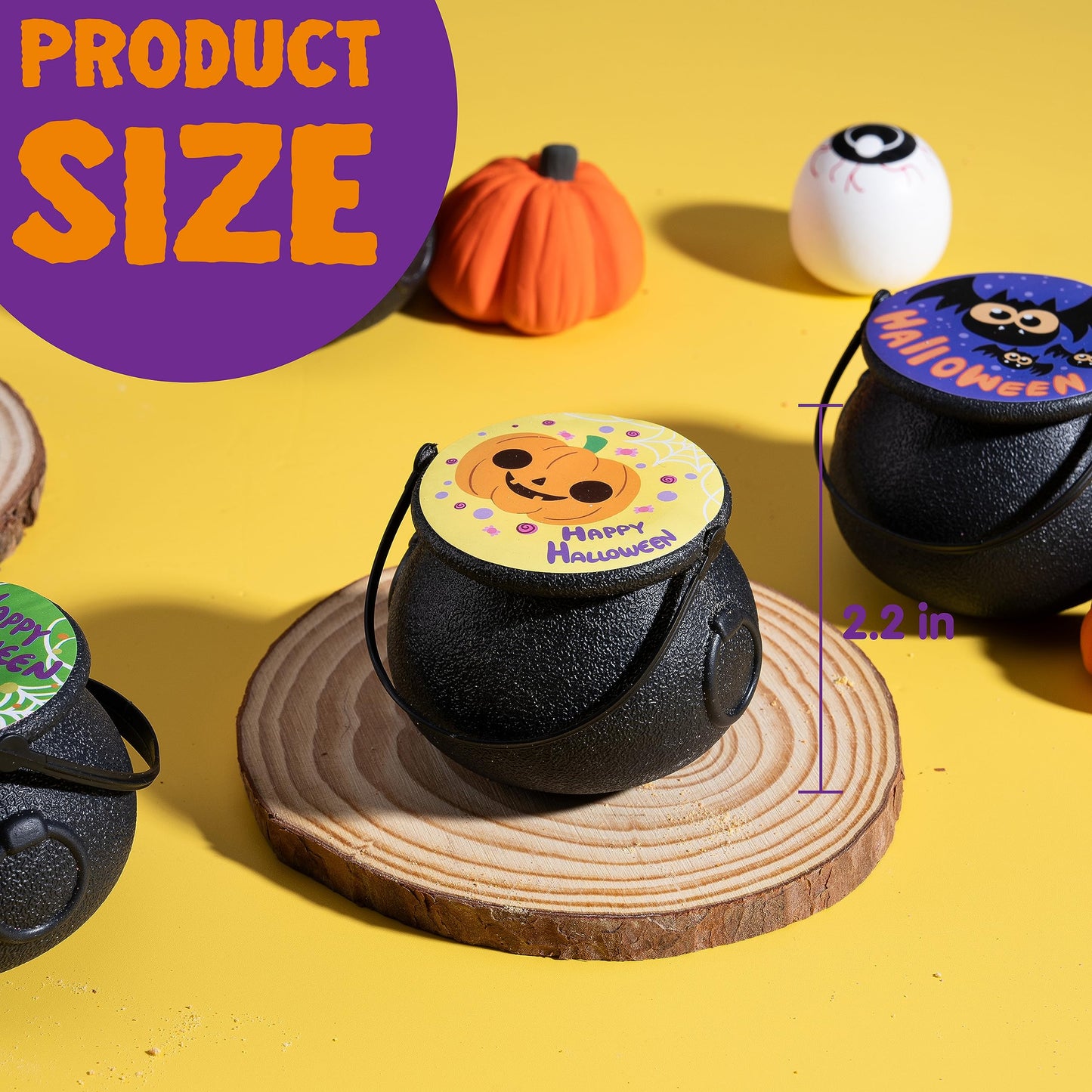 JOYIN Halloween Witch Cauldron Themed Bath Bomb with Mochi Squishy Toy, 6 Packs Bubble Kids Bath Bombs with Surprise Toy Inside, Trick or Treating, Halloween Party Favors Supplies, Goodie Bag Stuffers