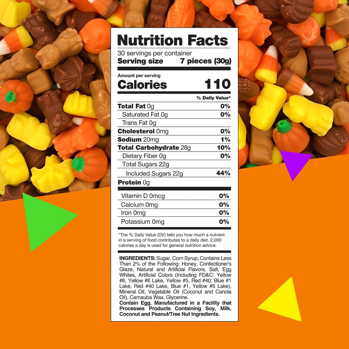 Fall Festival Mellowcreme Mix Halloween Candy | 2 Pound Bag | Old Fashioned Assorted Mellowcremes for Baking, Parties, Fall Decorations & Celebrations | Autumn Sweets