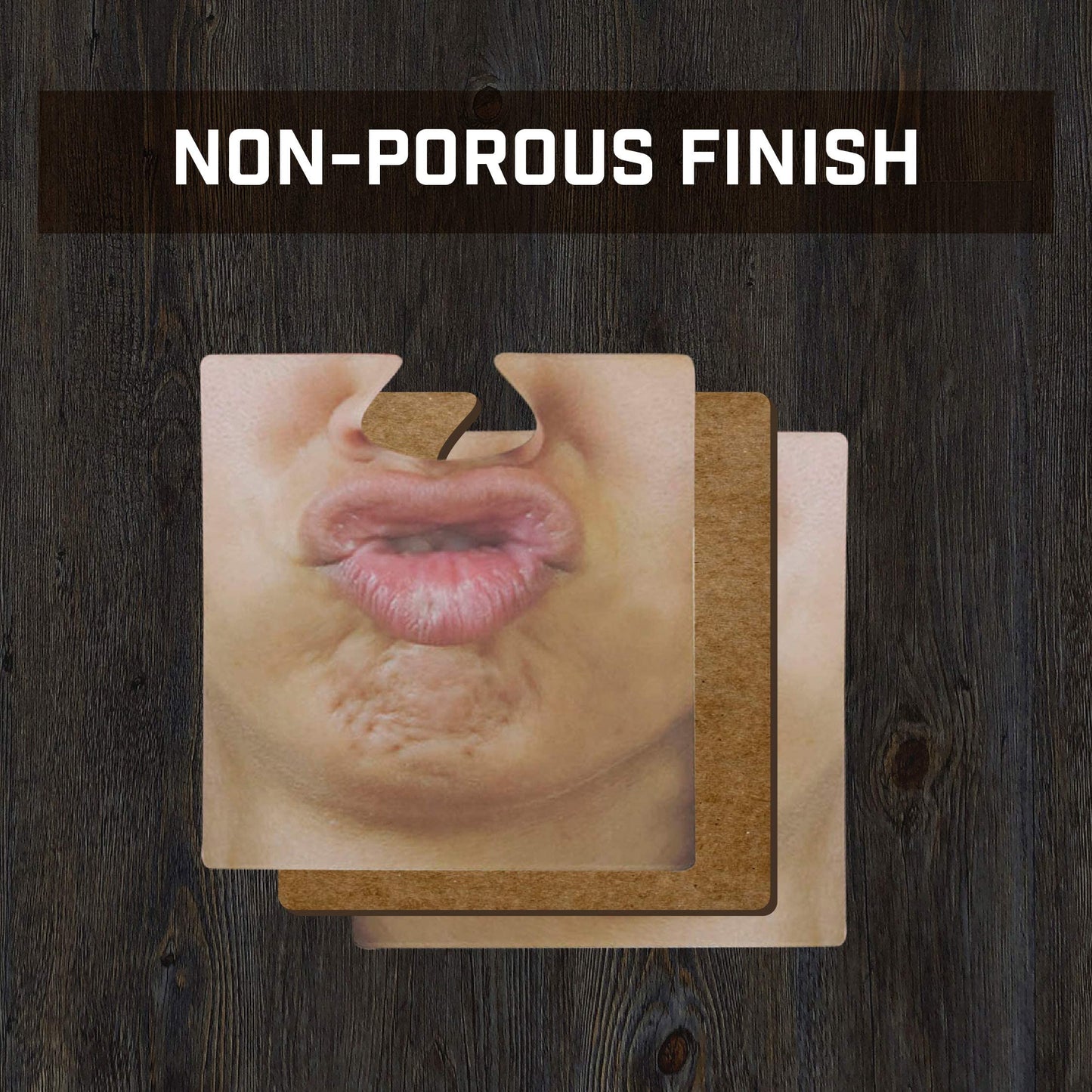 Gentlemans Club Face Drink Coasters - 20 Hilarious Double Sided Drink Coasters (40 Fun Faces)