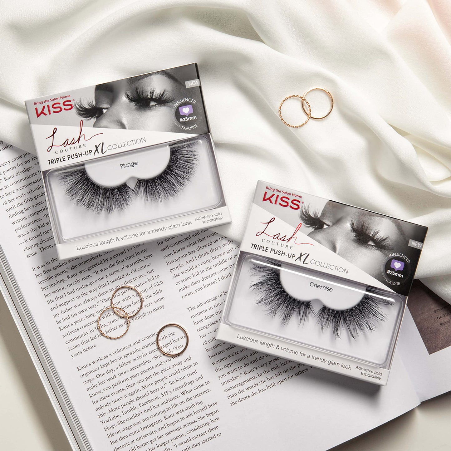 KISS Lash Couture Triple Push-up False Eyelashes, 'Halloween 02', Includes, Contact Lens Friendly, Easy to Apply, Reusable Strip Lashes