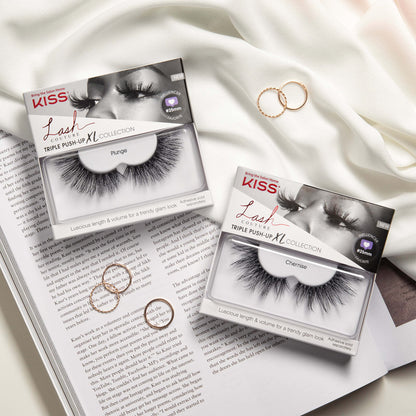 KISS Lash Couture Triple Push-up False Eyelashes, 'Halloween 02', Includes, Contact Lens Friendly, Easy to Apply, Reusable Strip Lashes