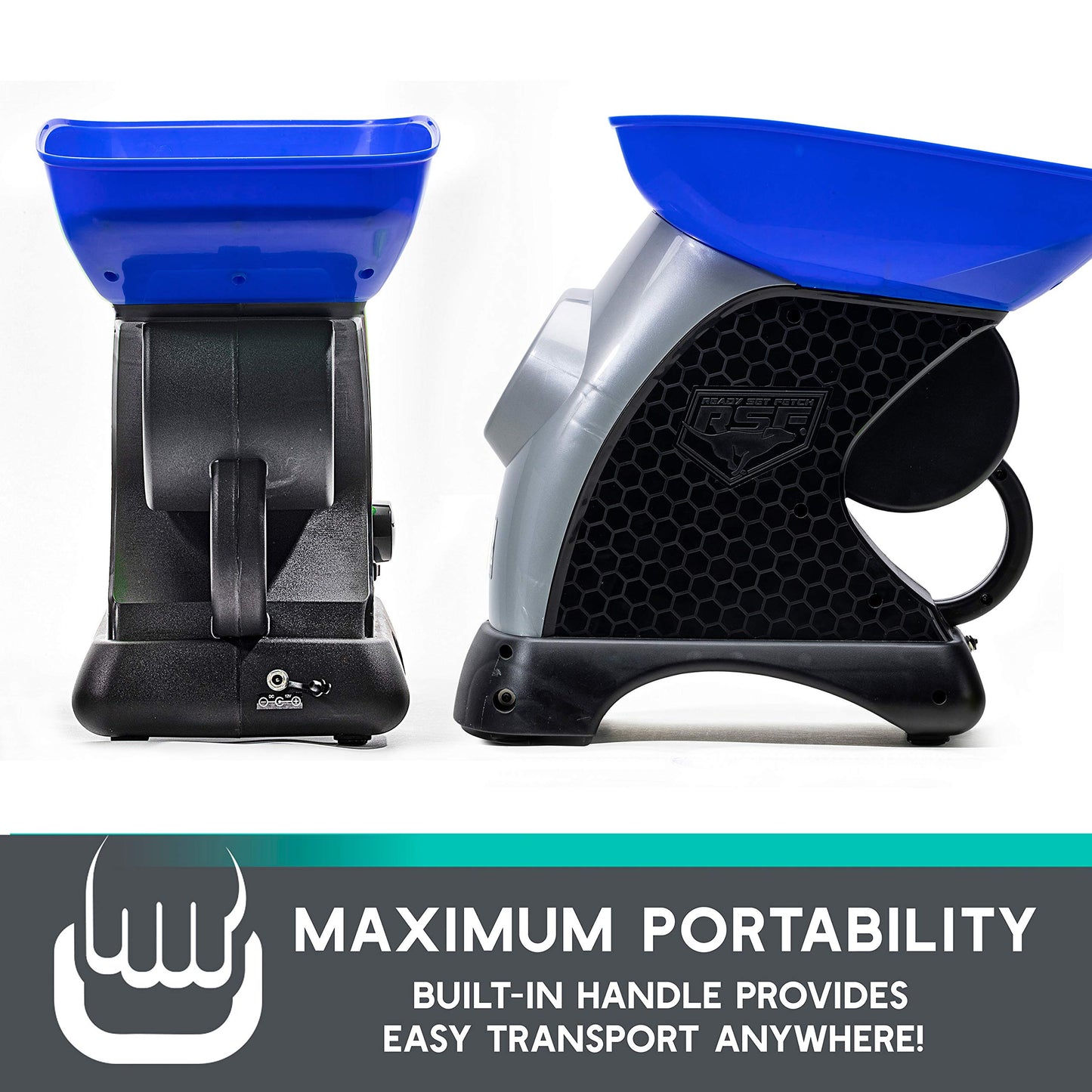 Franklin Pet Supply Co. Ready Set Fetch Automatic Tennis Ball Launcher Dog Toy - Electronic Thrower for Fetch + Playtime - Launches up to 40 Feet - Official Size