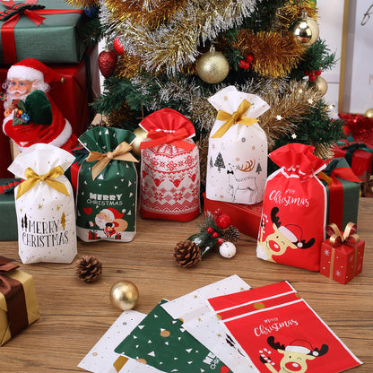 Mr. Pen- Christmas Drawstring Gift Bags, 32 pcs, Christmas Gift Bags Assorted Sizes, Christmas Bags with Drawstring, Christmas Gift Bags Bulk, Drawstring Christmas Gift Bags Drawstring, Gift Wrap Bags