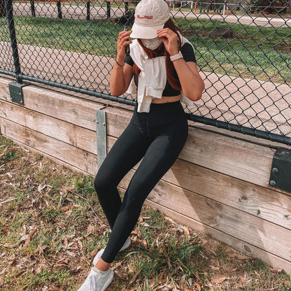 High Waisted Leggings for Women - No See Through Tummy Novelty Workout Yoga Pants with Pockets Reg & Plus Black