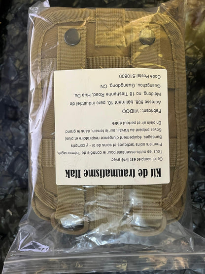 Ifak Trauma Kit, 74 Piece Upgrade Tactical First Aid Supplies, Molle Ifak Pouch Rip Away Refill Supplies for Survival Camping Hiking Travel