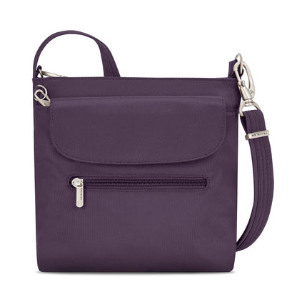 Travelon Anti-theft Classic Mini Shoulder Bag Sling Tote, Purple