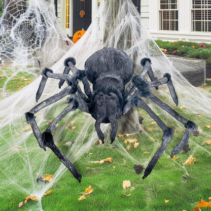 JOYIN Halloween Outdoor Decorations Giant Spider, 45” Scary Large Spider Halloween Decor Outside, Indoor Party Supplies, Yard Lawn Garden Haunted House Prop