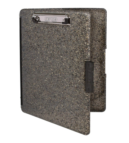 Dexas Slimcase 2 Plastic Clipboard with Storage and Side Opening, Heavy Granite, Office Supplies Clipboards to Organize, Carry and Store, A4 Holder, Nursing Clipboards