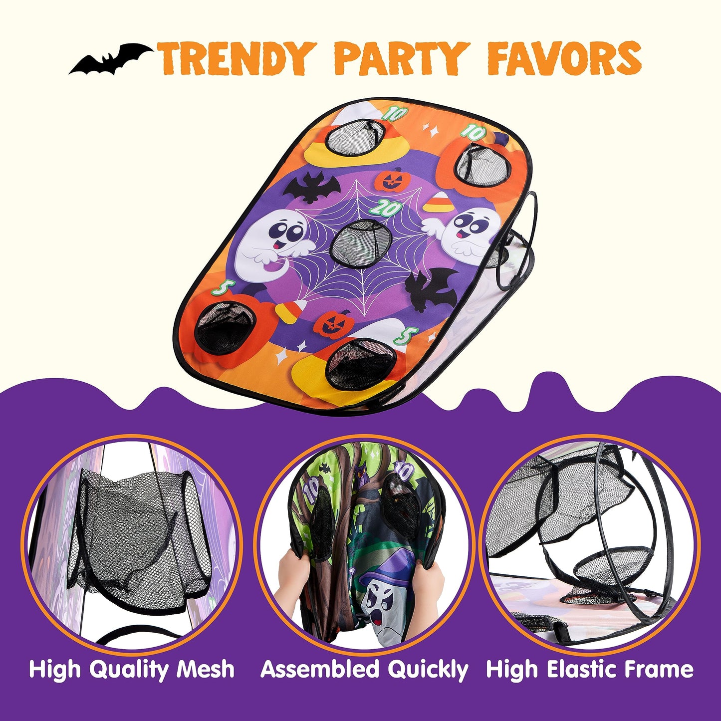 JOYIN Halloween Toss Game Board with Bean Bag for Kids Outdoor Toys, Halloween Party Favor, Beach Yard Outdoor Activities, Family Party Supplies，Camping Outside Play Toy