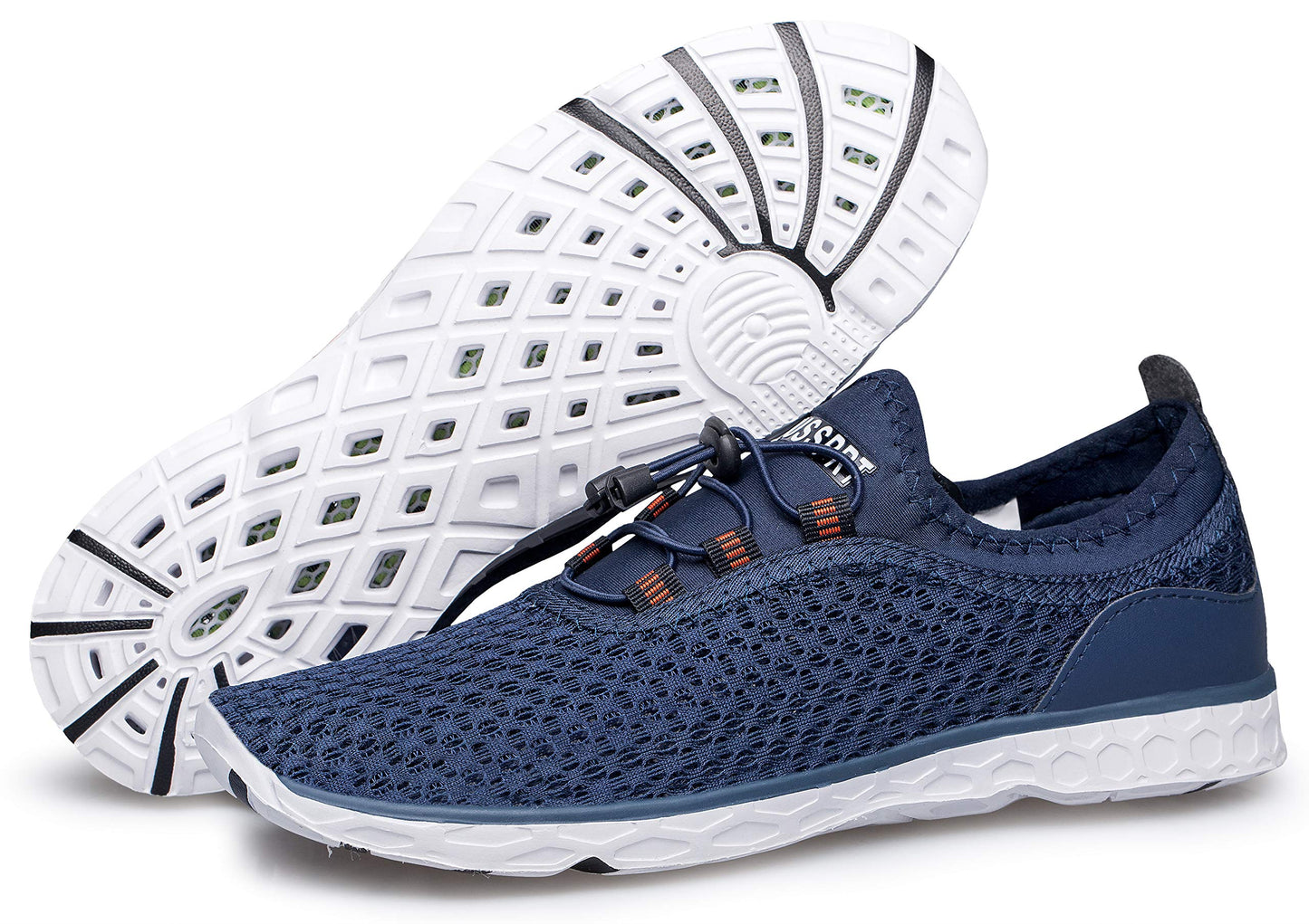 DOUSSPRT Men's Water Shoes Quick Drying Sports Aqua Shoes Blue Size 8.5