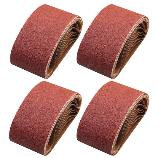 4x24 Sanding Belts for Belt Sander 4 x 24,5 Each of 40 80 120 240 Grits Aluminum Oxide Belt Sander Paper, 20 Pack