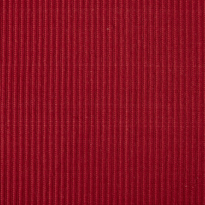 DII 100% Cotton Ribbed Everyday Basic Placemat (Set of 6), 13 x 9, Cardinal Red