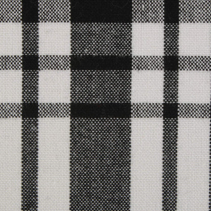 DII Home Sweet Farmhouse Plaid Tabletop Collection, Placemat Set, 13x19, French Stripe, Black