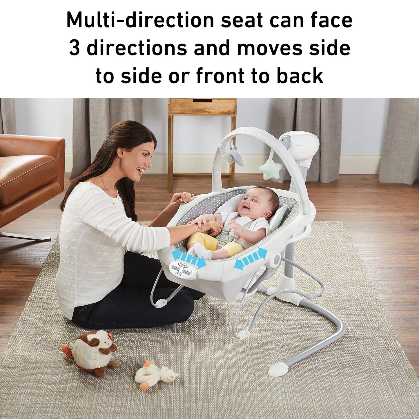 Graco Soothe 'n Sway LX Baby Swing with Portable Bouncer