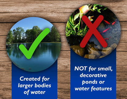 Crystal Blue Lake and Pond Dye - 1 Gallon - Royal Blue Color Treats up to 1 Acre - Clean, Clear & Crystal Blue Water - Environmentally Friendly Pond Dye