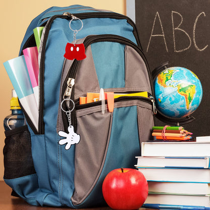 Lecinc 24 Pcs Mouse Keychain, Cute Mouse Silicone Keychain for Mouse Theme Party Favors Pendant, Mouse Birthday Party Supplies