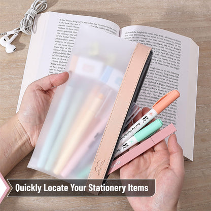 Mr. Pen- Clear Pencil Pouch, 3 Pack, Case for Kids, Makeup Bag, Transparent Storage Organizer