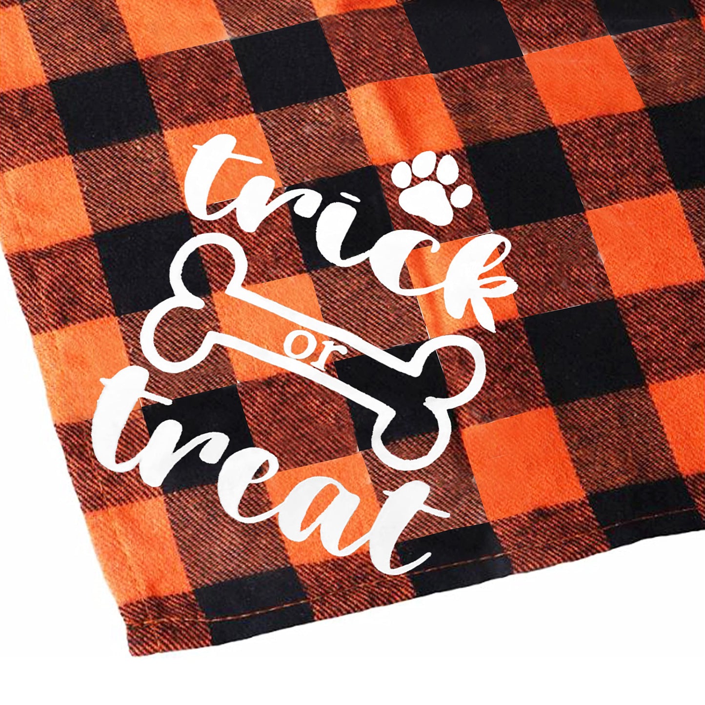 Halloween Dog Bandana, 2 Pack Holiday Cat Buffalo Halloween bib for Small Medium Large Dogs Pets Puppies (Small)