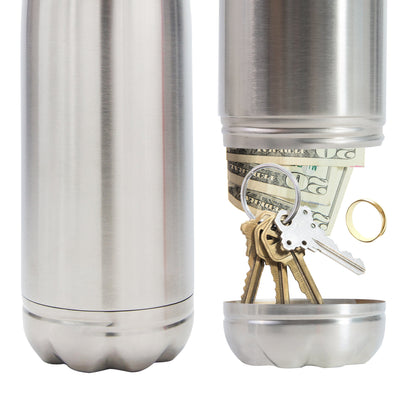 Diversion Water Bottle Can Safe by Stash-it, Stainless Steel Tumbler with Hiding Spot for Money, Discreet Decoy for Travel or at Home, Bottom Unscrews to Store your Valuables