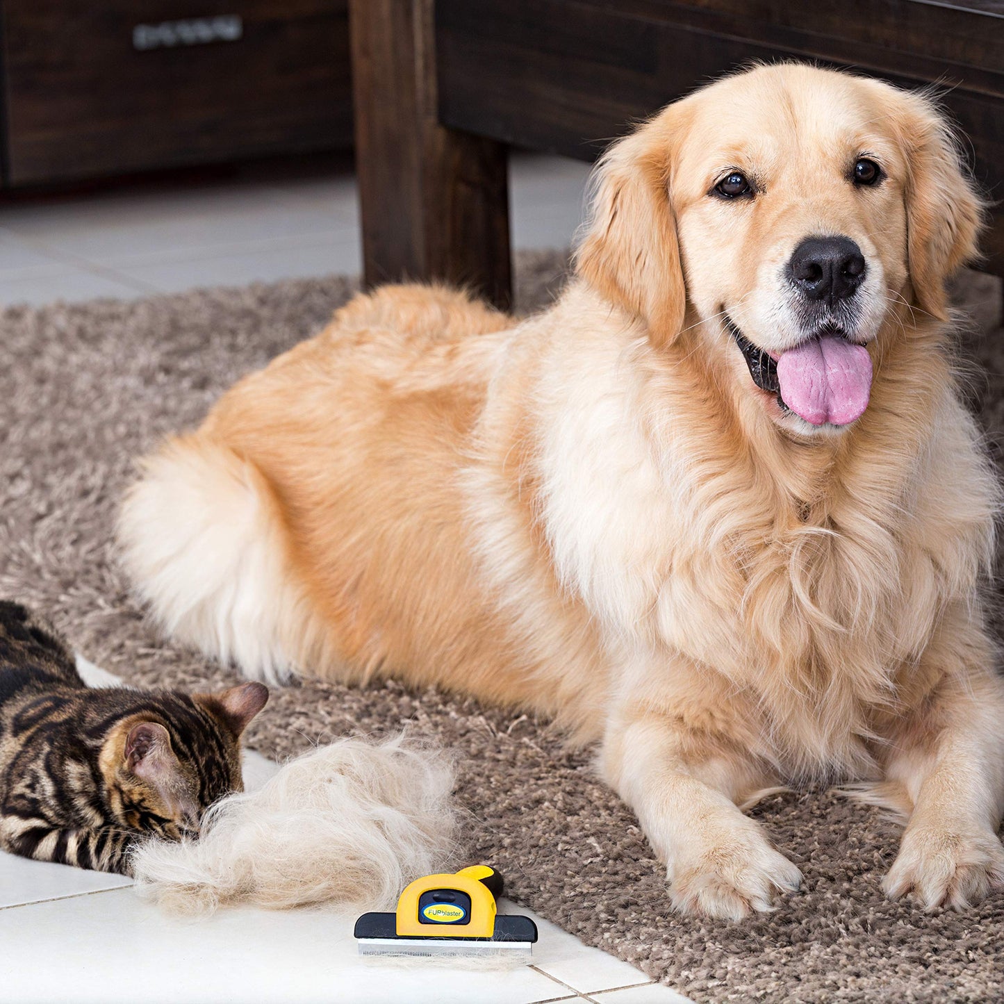 DakPets Stainless Steel Deshedding and Dematting Tool | Professional Pet Grooming Fur Brush for Cats and Dogs Hair Removal