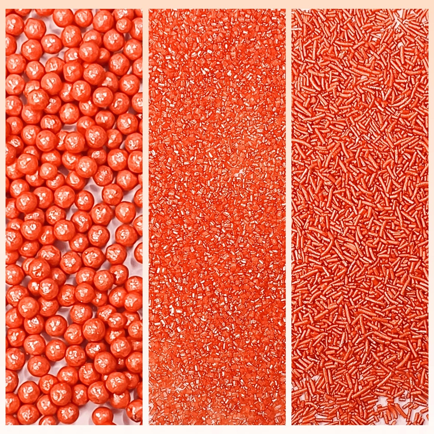 Confect Orange Sprinkles – Halloween Edible Sprinkle Mix | Assorted 5-Pack with Orange Dragees, Jimmies & Sparkling Sugar | Spooky-Night Sprinkles | Cake & Cupcake Decorating Topping | Vegan, Gluten-Free – 5 Oz