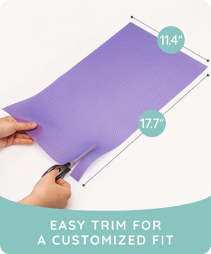 JULY HOME Refrigerator Shelf Liners, Fridge Organizers & Storage, Washable Fridge & Drawers Liners, Protects Against Spills, Slip Resistant (6 Pack, 17.7"x11.4")