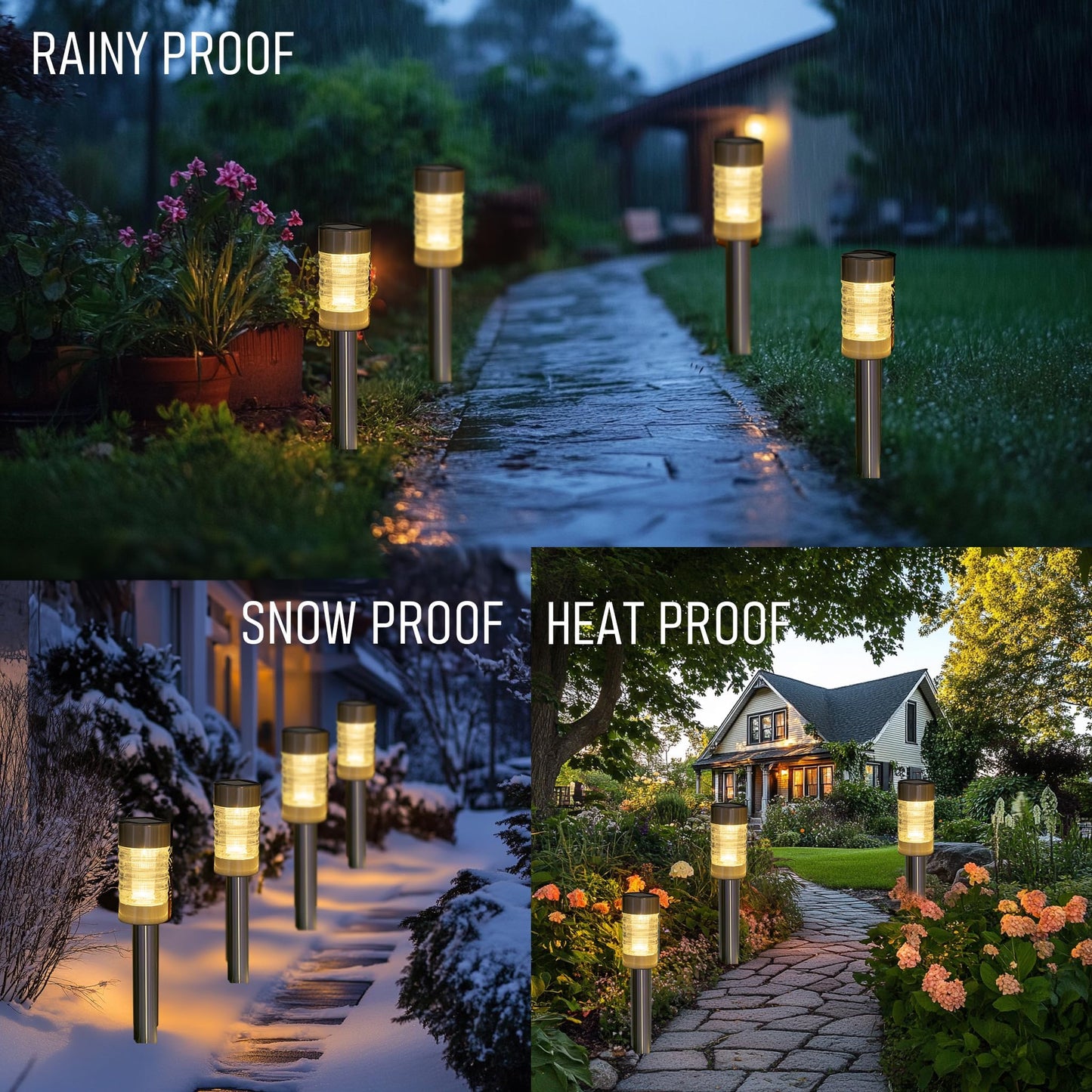 Dazzle Bright Solar Pathway Lights Outdoor, 12 Pack LED Solar Powered Waterproof Garden Lights, Landscape Lighting for Walkway Driveway Lawn Patio Yard Decoration, Warm White